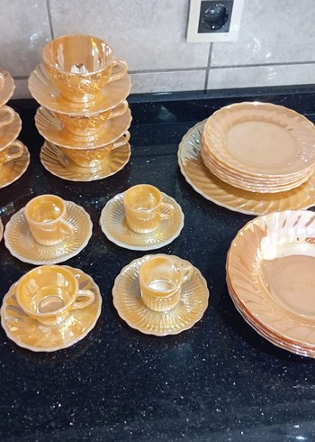 Sarı 12 Parça Fincan ve Tabak Seti - Görsel 4