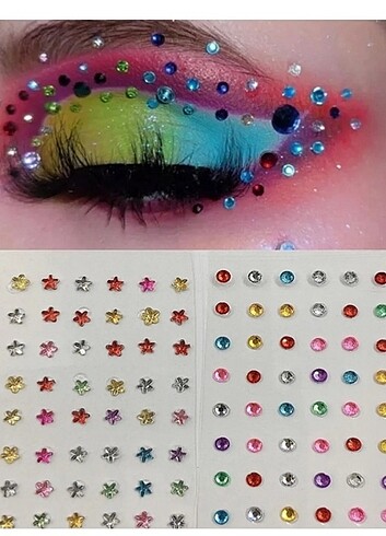 Yüz taşı makyaj taşı stickers