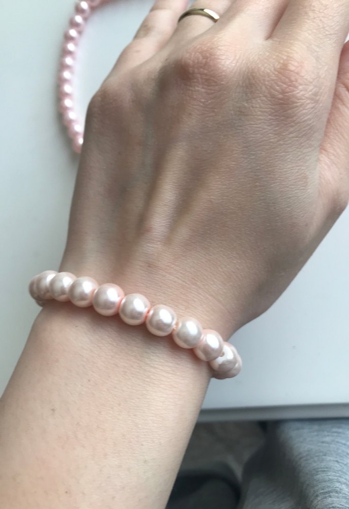 Pembe inci Midi Boy Kolye ve Bileklik Seti - Görsel 2