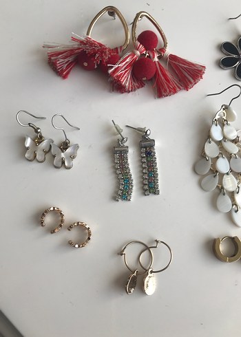 Renkli Boncuklu Bohem Küpe Seti - Görsel 2