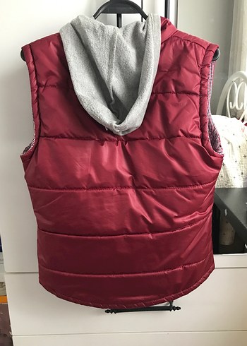 Bordo Fermuarlı Kadın Yelek - Görsel 5