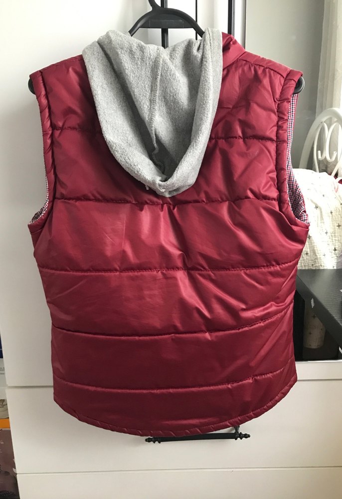 Bordo Fermuarlı Kadın Yelek - Görsel 5