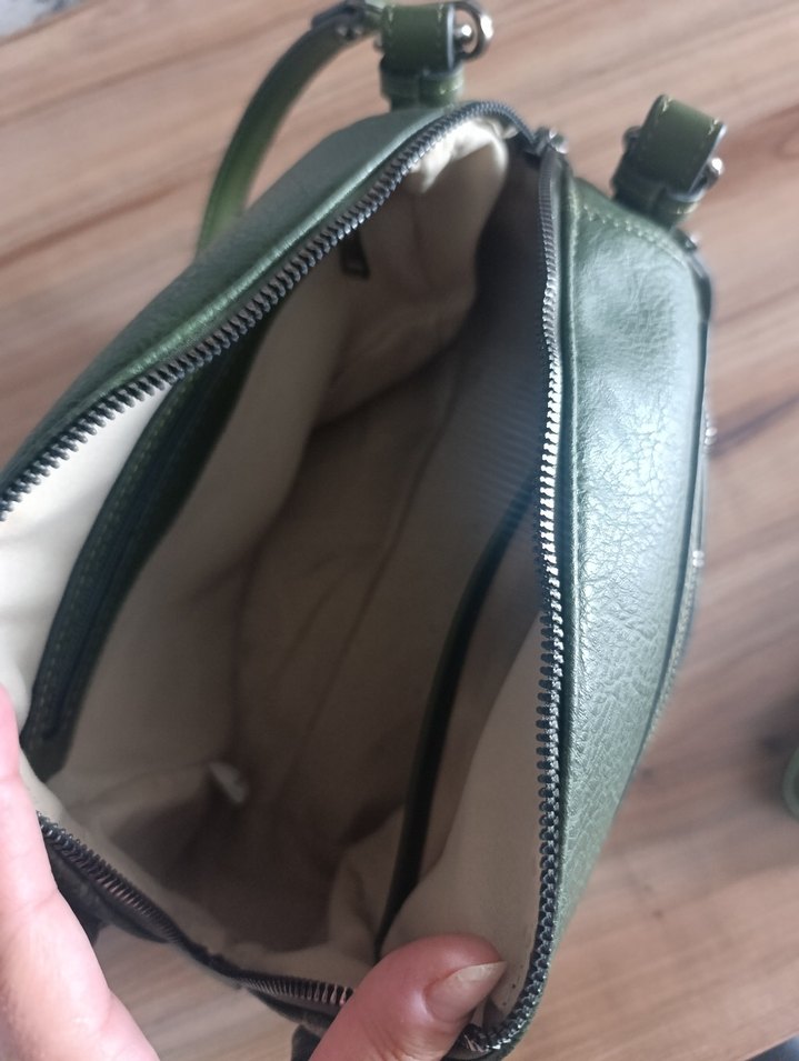 Yeşil Deri Fermuarlı Derimod Kadın Çanta - Görsel 4