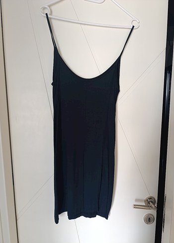 Siyah V Yakalı Uzun Kollu Kadın Elbise - Görsel 2