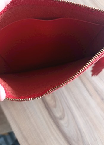 Turuncu Deri Püsküllü Kadın Portföy Çanta - Görsel 3