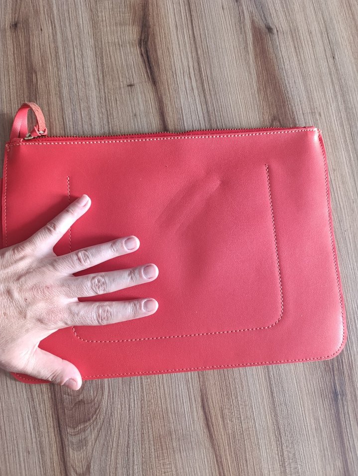 Turuncu Deri Püsküllü Kadın Portföy Çanta - Görsel 5