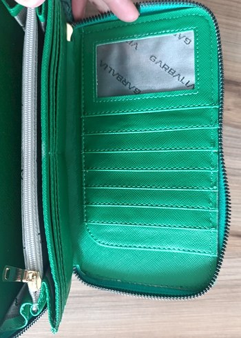 Yeşil Deri Bohem Kadın Cüzdan - Görsel 3