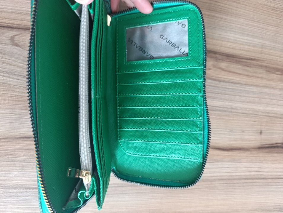 Yeşil Deri Bohem Kadın Cüzdan - Görsel 3