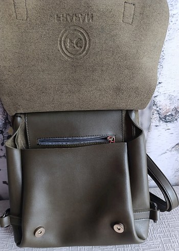 Tokalı Deri Kadın Biker Çanta - Görsel 4