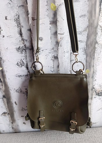 Tokalı Deri Kadın Biker Çanta - Görsel 3