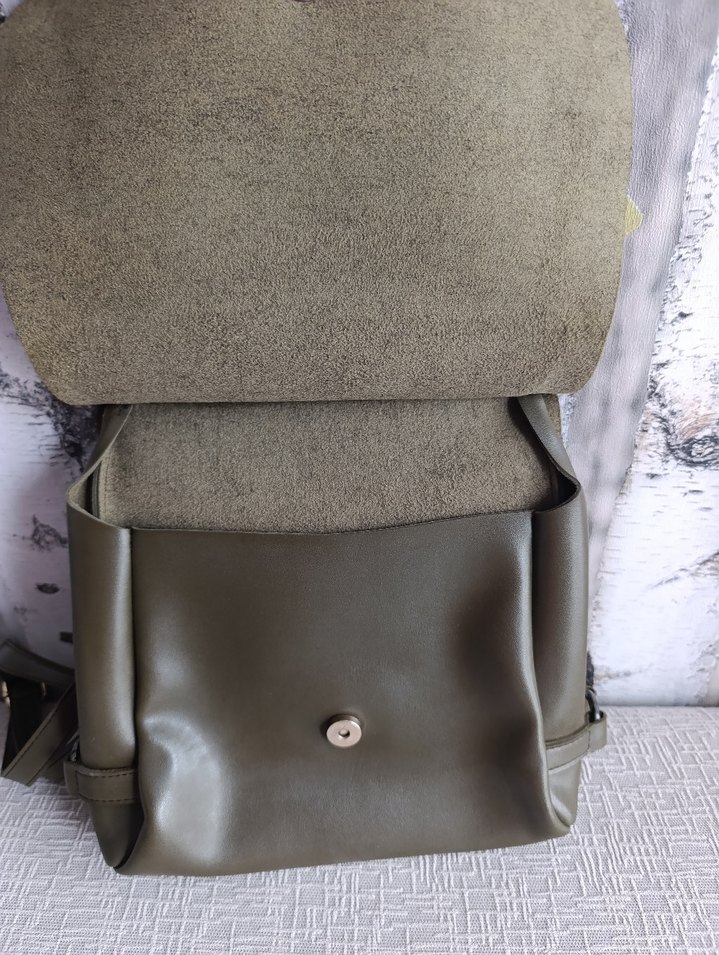 Tokalı Deri Kadın Biker Çanta - Görsel 5