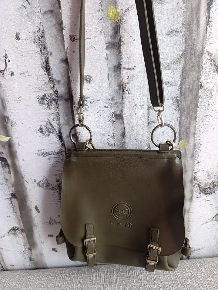 Tokalı Deri Kadın Biker Çanta - Görsel 3