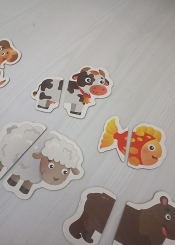 Çocuklar için Hayvan Figürlü Ahşap Puzzle - Görsel 7