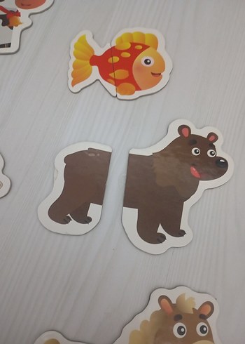 Çocuklar için Hayvan Figürlü Ahşap Puzzle - Görsel 6