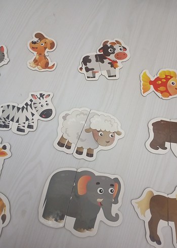 Çocuklar için Hayvan Figürlü Ahşap Puzzle - Görsel 8