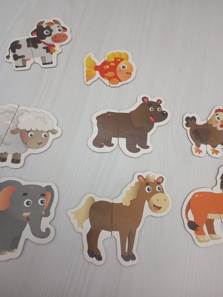 Çocuklar için Hayvan Figürlü Ahşap Puzzle - Görsel 2