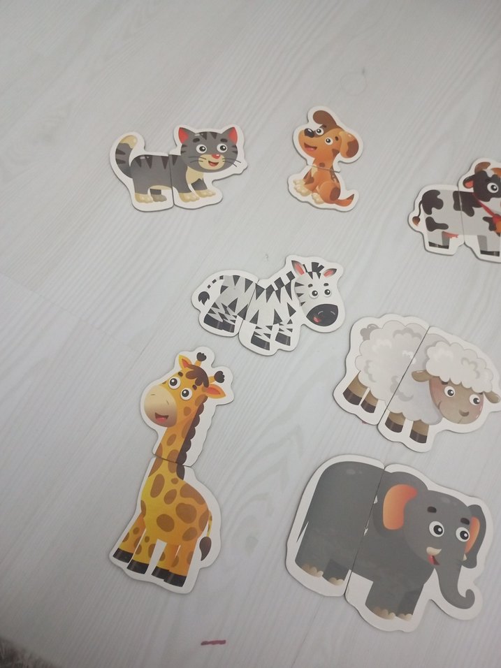 Çocuklar için Hayvan Figürlü Ahşap Puzzle - Görsel 5