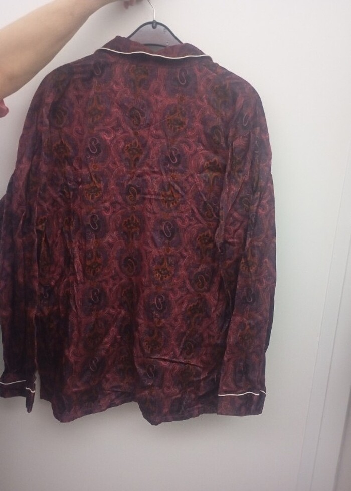 Erkek pamuk saten pijama üstü - Görsel 2