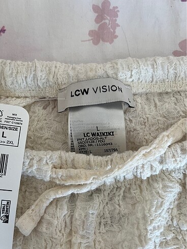 Lcw beyaz bütüncül yazlık pantolon