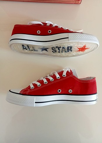 38 Beden kırmızı Renk All Star Kısa