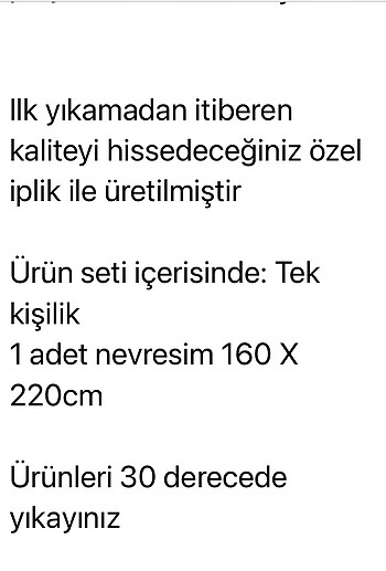 Beden Tek kişilik nevresim