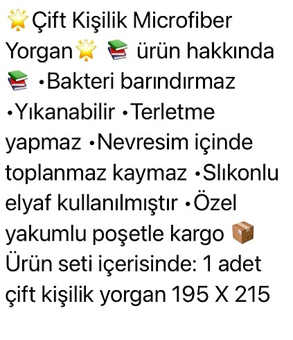  Beden Çift kişilik mikrofiber yorgan