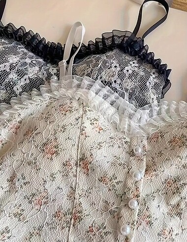 Sheinside Faircore coquette bluz