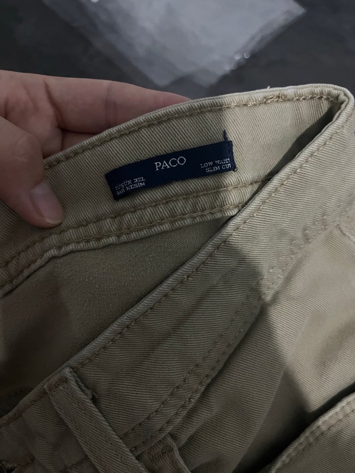 Bej Regular Fit Kemerli Erkek Denim Pantolon - Görsel 4