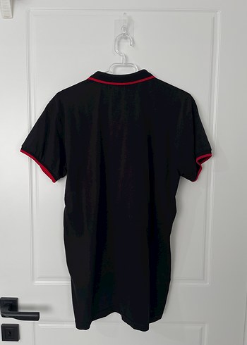 Düğmeli Siyah Erkek Polo Tişört - Görsel 3