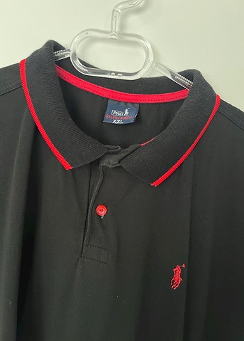 Düğmeli Siyah Erkek Polo Tişört - Görsel 2