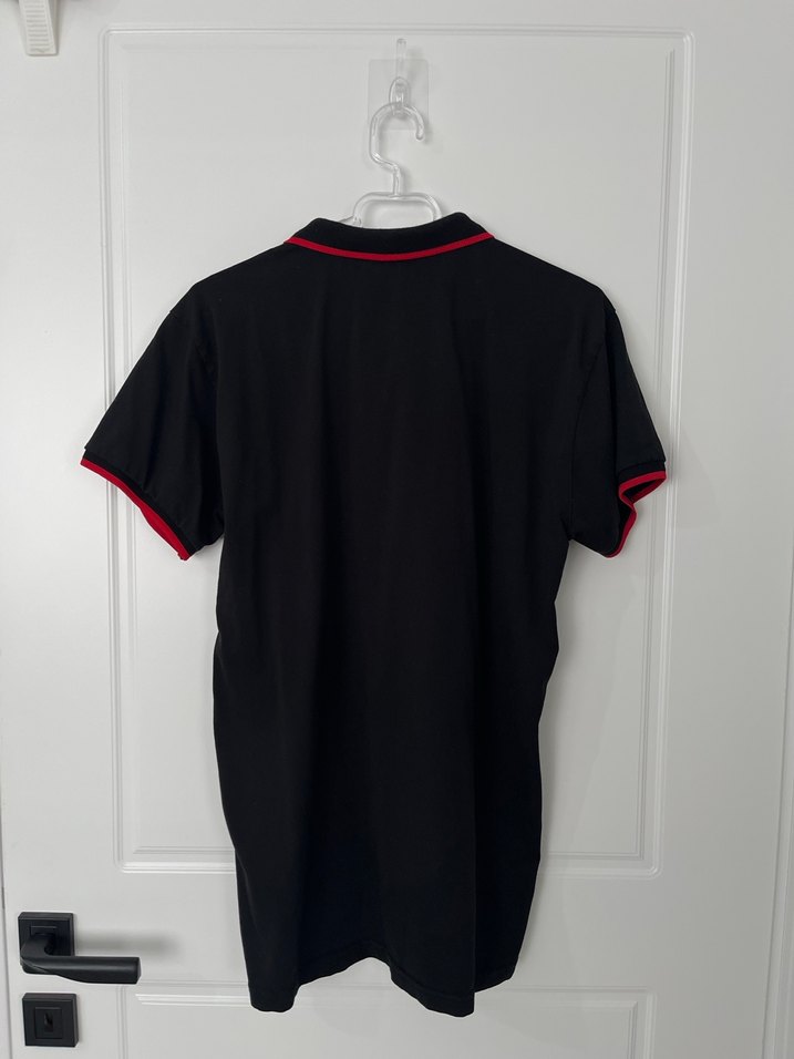 Düğmeli Siyah Erkek Polo Tişört - Görsel 3