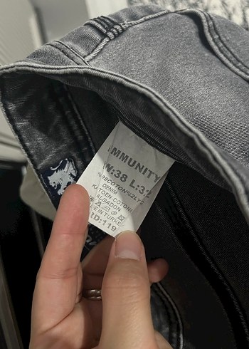 Gri Rahat Kesim Erkek Kot Pantolon - Görsel 4