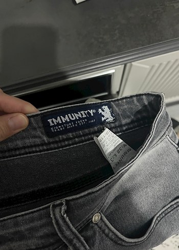 Gri Rahat Kesim Erkek Kot Pantolon - Görsel 5