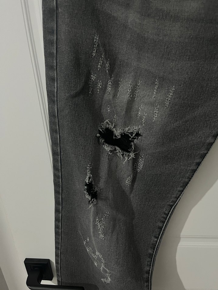 Gri Rahat Kesim Erkek Kot Pantolon - Görsel 2