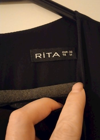 Siyah Dökümlü Roba'dan Uzun gerçek viskon Elbise - Görsel 3