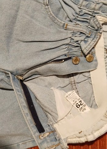 gri mavi,kemerli Rahat Kesim mom jean Kadın Kot Pantolon,s/m - Görsel 4