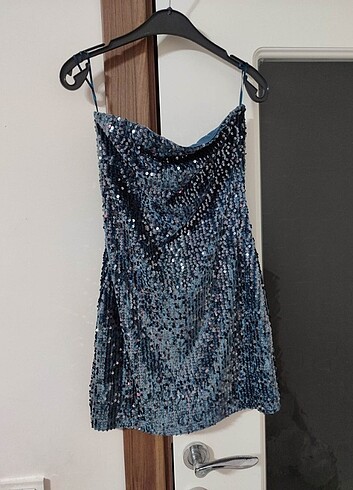 Bershka payetli Gece elbisesi - Görsel 2