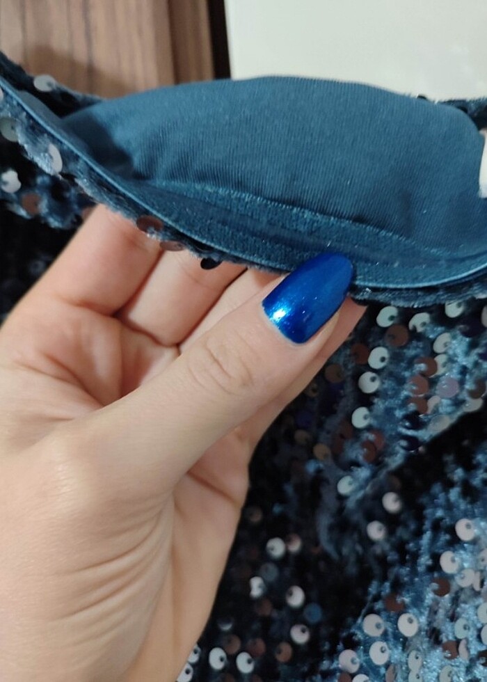 Bershka payetli Gece elbisesi - Görsel 3