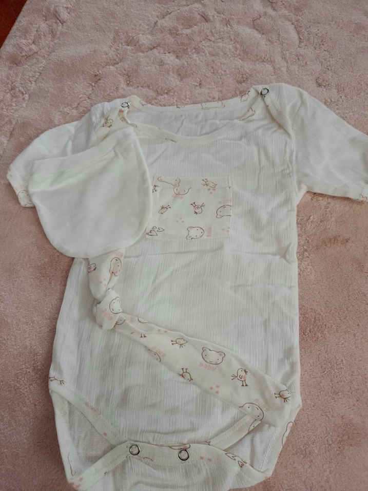 Beyaz Dantelli Bebek Kız Kıyafet Seti - Görsel 4