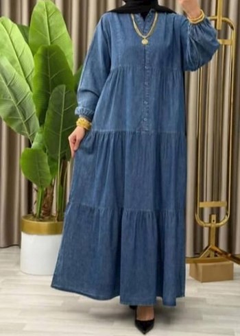 Gri Düğmeli Kadın Denim Pantolon - Görsel 3