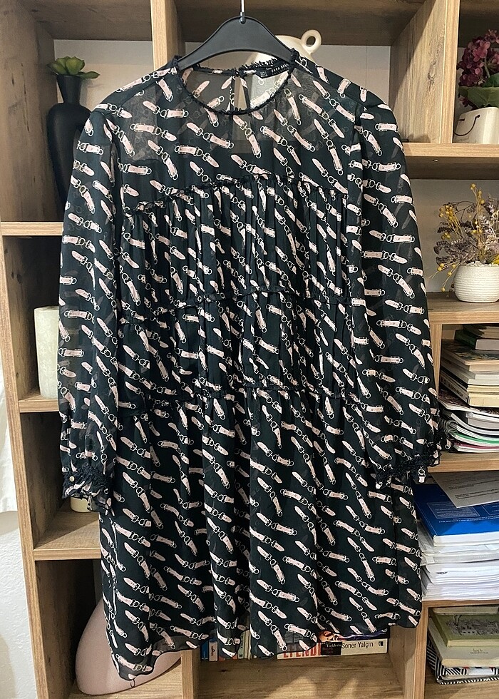 Zara şifon Elbise - Görsel 3