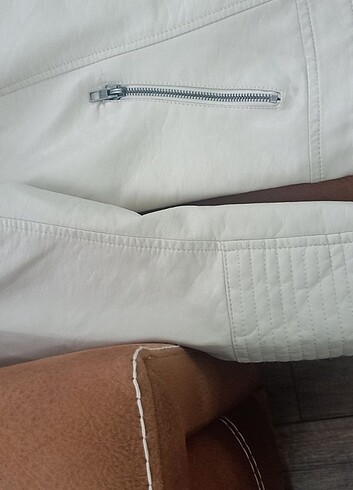 xl Beden beyaz Renk ONLY deri ceket