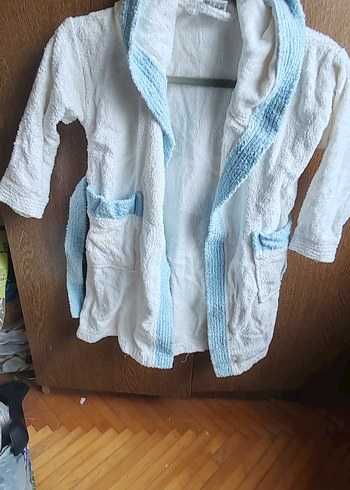 Erkek Çocuk Beyaz Bornoz - Görsel 2