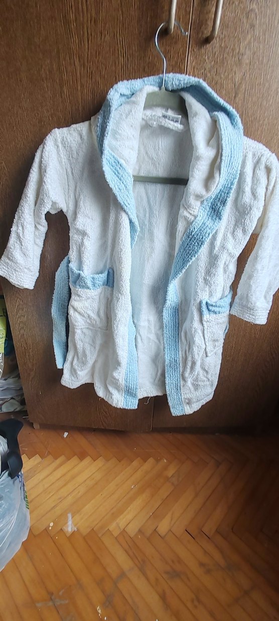 Erkek Çocuk Beyaz Bornoz - Görsel 2