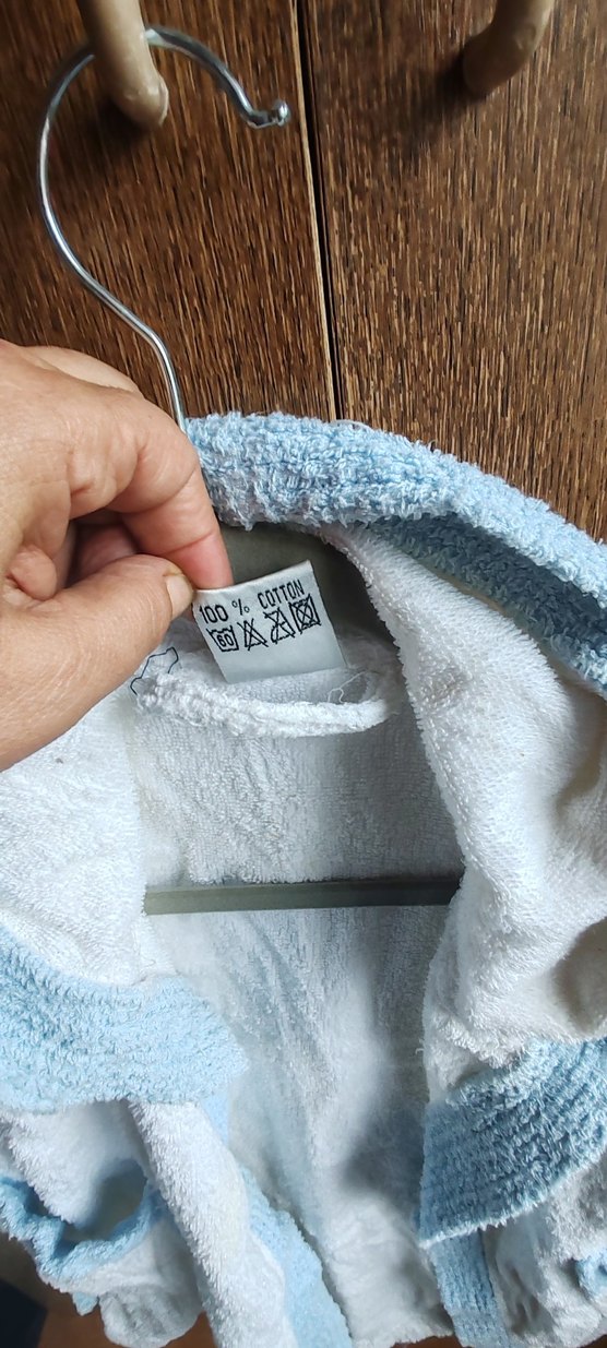 Nakışlı Erkek Çocuk Mavi Bornoz - Görsel 3