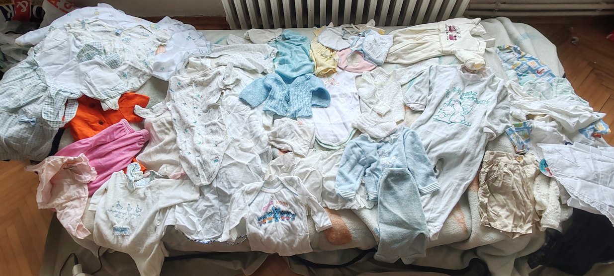 Bebek Erkek Hastane Kıyafeti, Uzun Kollu, Örgü - Görsel 2