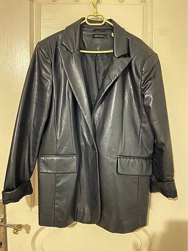 LC Waikiki Deri Siyah Blazer Ceket