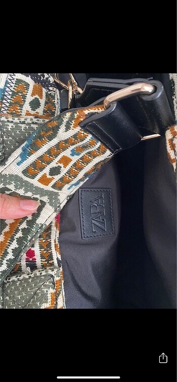 Zara etnik desen çanta - Görsel 4