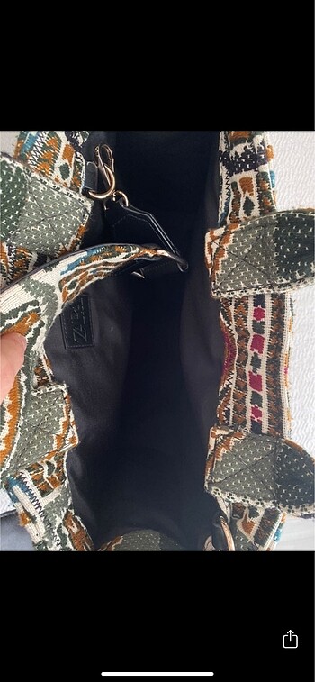 Zara etnik desen çanta - Görsel 5