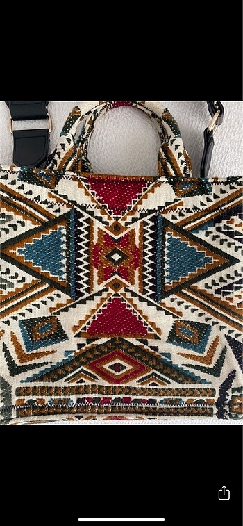 Zara etnik desen çanta - Görsel 7